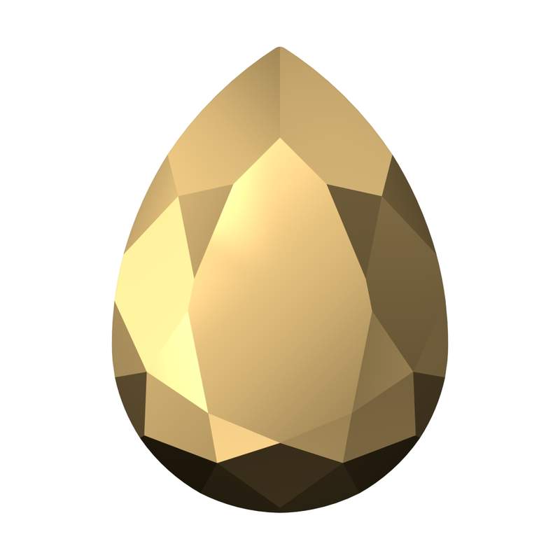 Swarovski Fancy Stones 4320 8 x 6 mm Crystal Aurum F