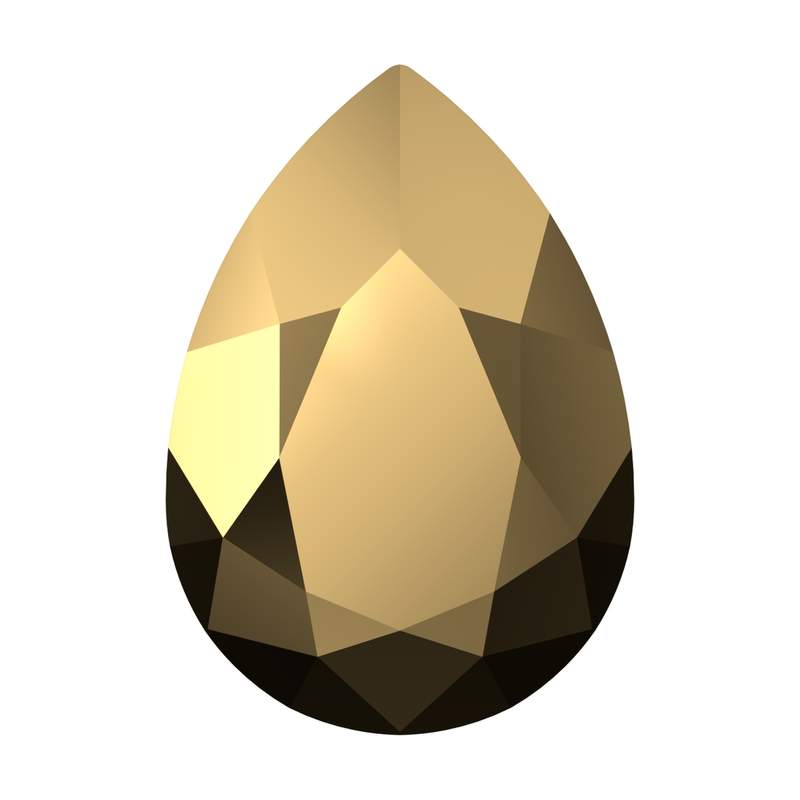 Swarovski Fancy Stones 4320 10 x 7 mm Crystal Aurum F