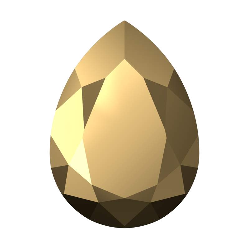 Swarovski Fancy Stones 4320 18 x 13 mm Crystal Aurum F