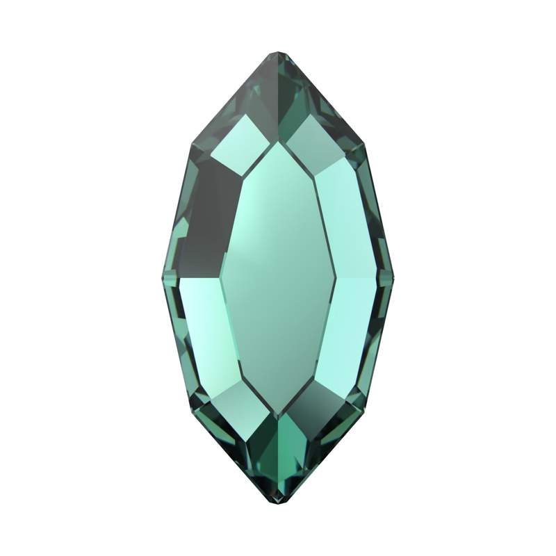 Swarovski Flatback Crystals 2200 4 x 2 mm Recreated Caribbean Green F