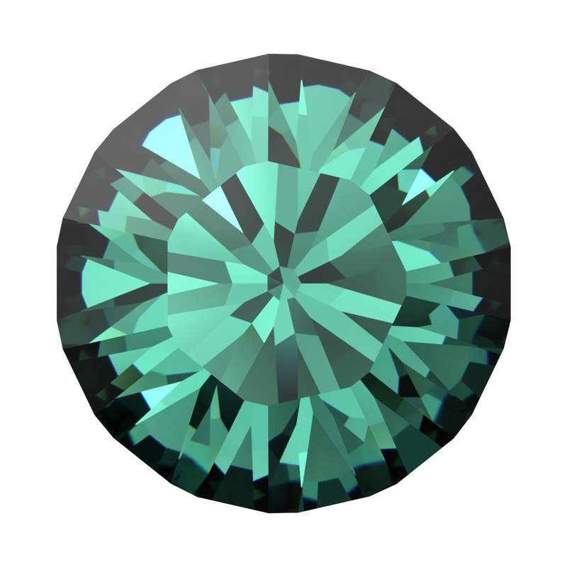 Swarovski Round Stones 1028 pp 4 Recreated Caribbean Green F