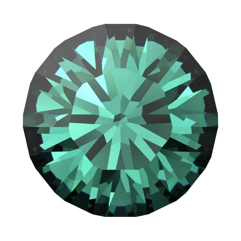 Swarovski Round Stones 1028 pp 7 Recreated Caribbean Green F