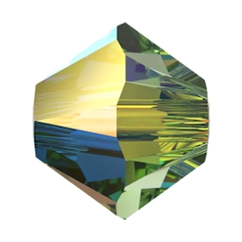 Swarovski Crystal Beads 5328 4 mm Recreated Peridot AB