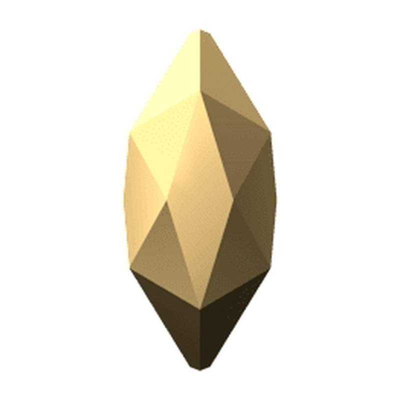 Swarovski Hotfix Crystals 2201 4 x 1,8 mm Crystal Aurum M HF