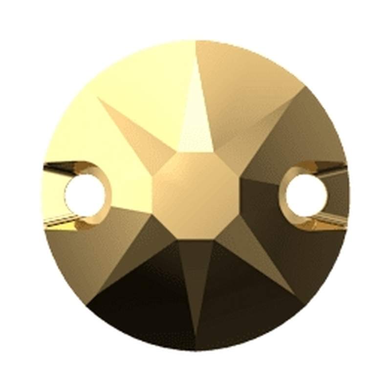 Swarovski Sew-on Crystals 3288 8 mm Crystal Aurum F