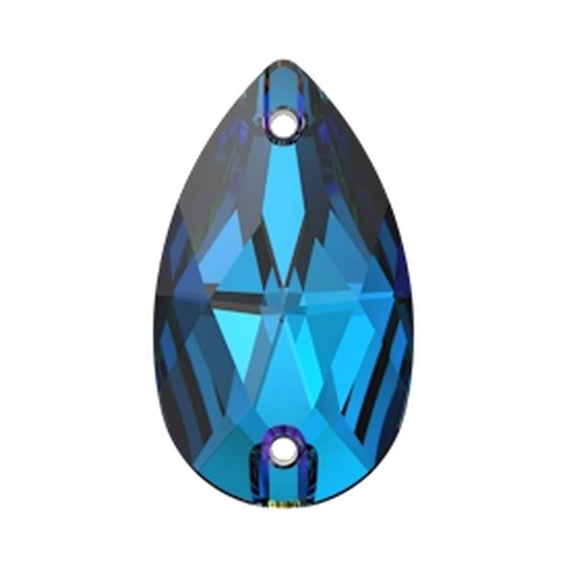 Swarovski Sew-on Crystals 3230 28 x 17 mm Crystal Meridian Blue F