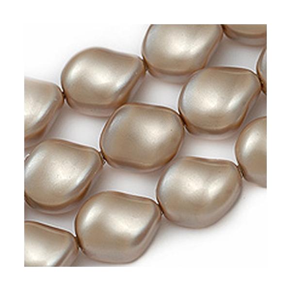 Swarovski Crystal Pearls 5826 9 x 8 mm Crystal Powder Almond Pearl