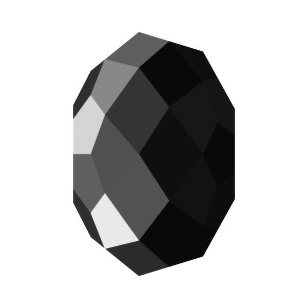 Swarovski Crystal Beads 5040 6 mm Jet Hematite