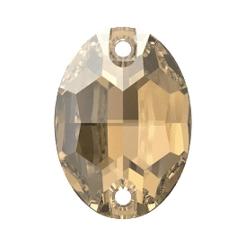 Swarovski Sew-on Crystals 3210 16 x 11 mm Crystal Golden Shadow F