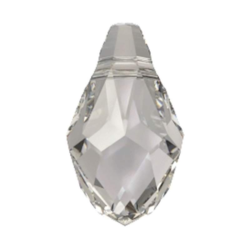 Swarovski Crystal Pendants 6007 9 x 5 mm Crystal Silver Shade