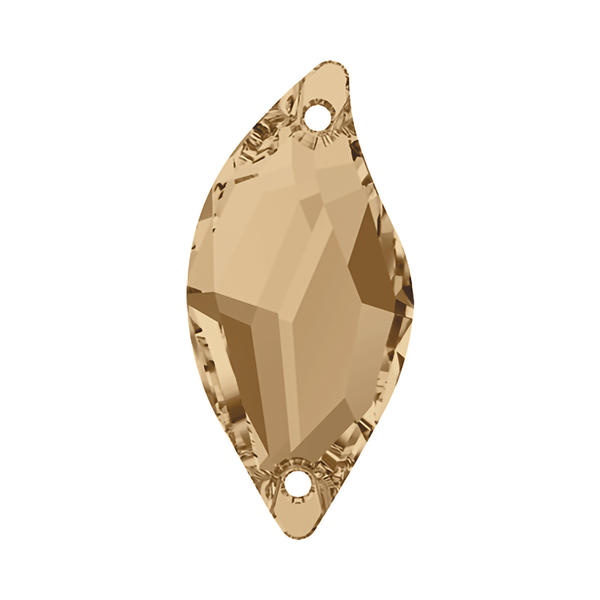 Swarovski Sew-on Crystals 3254 20 x 9 mm Crystal Golden Shadow F