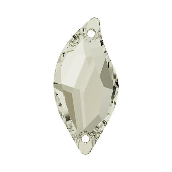 Swarovski Sew-on Crystals 3254 20 x 9 mm Crystal Silver Shade F