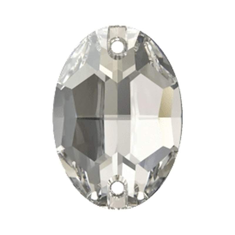 Swarovski Sew-on Crystals 3210 24 x 17 mm Crystal Silver Shade F