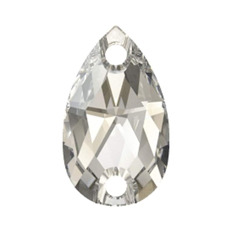 Swarovski Sew-on Crystals 3230 12 x 7 mm Crystal Silver Shade F