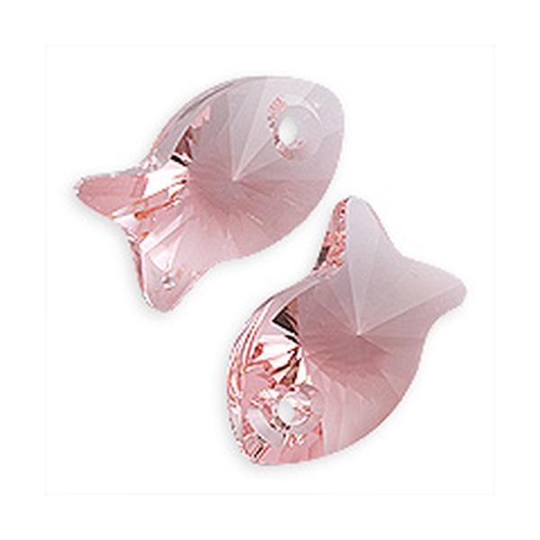 Swarovski Crystal Pendants 6727 18 mm Light Rose