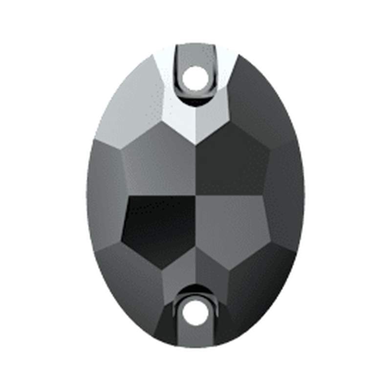 Swarovski Sew-on Crystals 3210 16 x 11 mm Jet Hematite