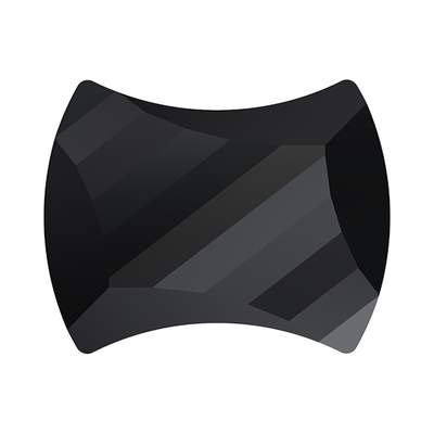 2540 12 x 9,5 mm Jet Unfoiled - 96 pcs