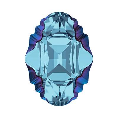 4926 19 x 14 mm Aquamarine Metallic Blue Z F - 24 pcs