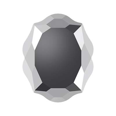 4142 18 x 14 mm Crystal Light Chrome F - 24 pcs
