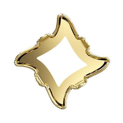 4485/S 6 mm Gold 3PH2O3 - 144 pcs