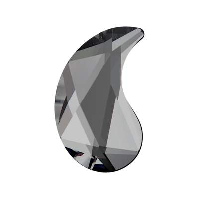 2364 14 x 8,5 mm Crystal Silver Night Unfoiled - 72 pcs