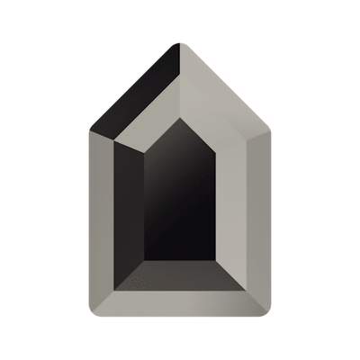 2774 6,3 x 4,2 mm Jet Hematite M HF - 288 pcs