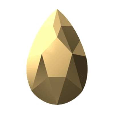 2303 14 x 9 mm Crystal Aurum M HF - 72 pcs